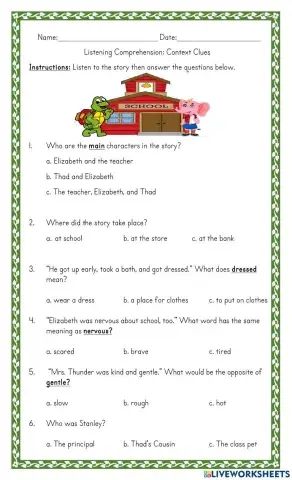 Listening Comprehension- Context Clues