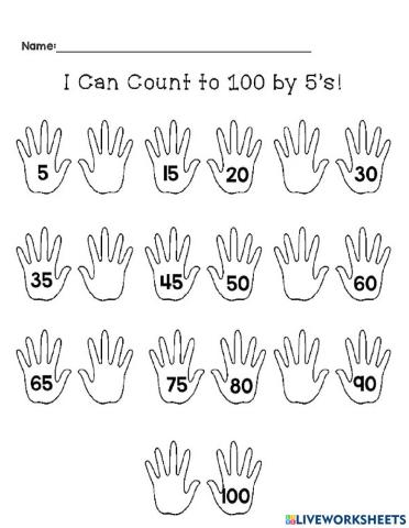 Count by 5 (Handprint 2)
