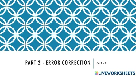 Gerak Gempur PdPR - Error Correction