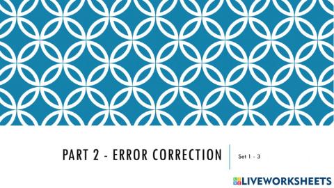 Gerak Gempur PdPR - Error Correction
