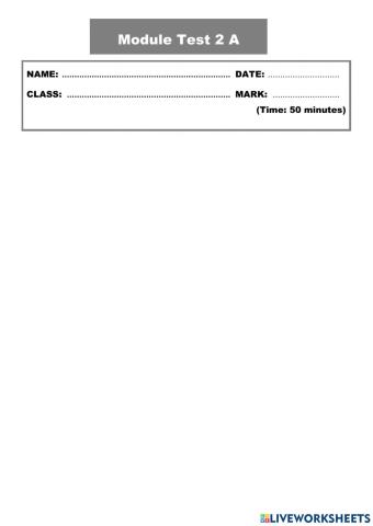 Extra and Friends Exam Unit 2 P.5