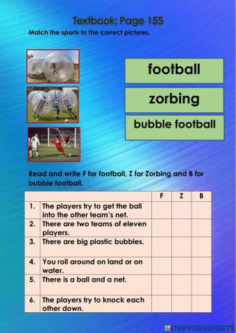 Year 4: Get Active! Page 155 part 2