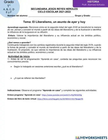 El Liberalismo, un asunto de ayer y hoy