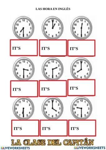 TIME O-CLOCK and HALF PAST