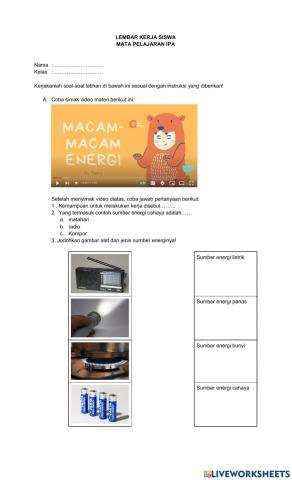 Lembar Kerja Siswa IPA