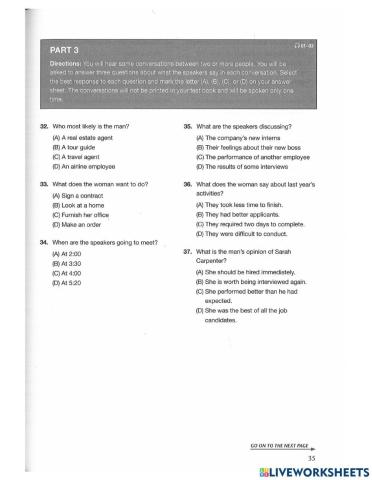 New TOEIC 700 - Test 1 Part 3