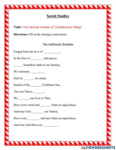 National Anthem of Trinidad and Tobago