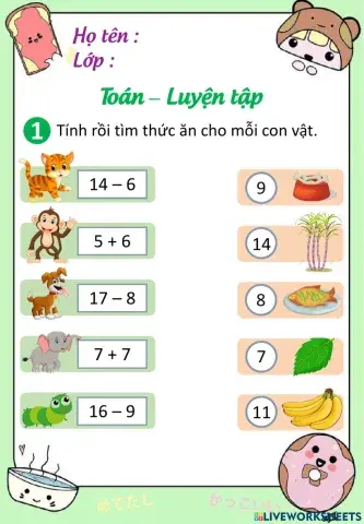 Toán - Luyện tập trang 55