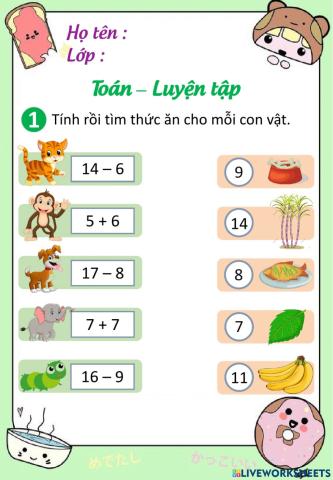 Toán - Luyện tập trang 55