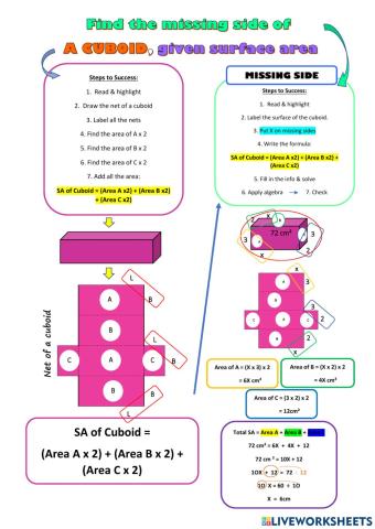 Missing side of a Cuboid, given the surface area