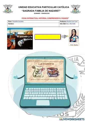 Ficha interactiva la Historia para comprender el pasado.