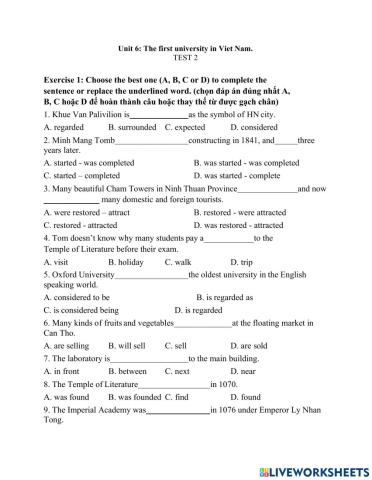 E7 - Unit 6 - Test 2
