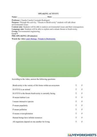 Threats to biodiversity