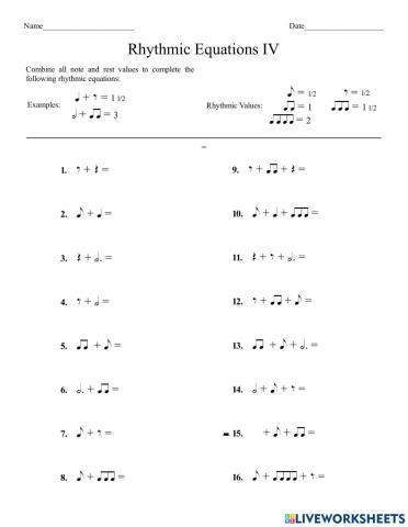 Ecuaciones ritmicas IV