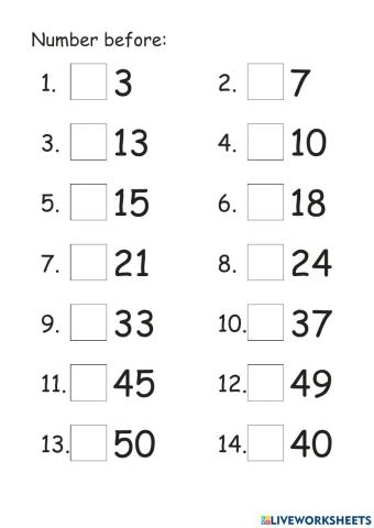 Worksheet