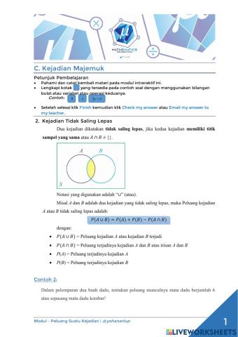 Kejadian Tidak Saling Lepas