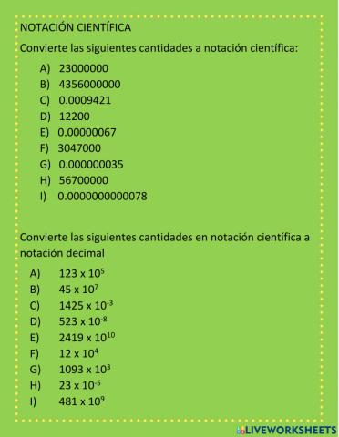 Notación científica