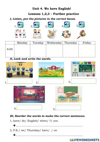 Family and Friends 4 - Special Edition - Unit 4 - Lessons 1,2,3