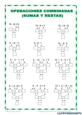 Operaciones combinadas: sumas y restas