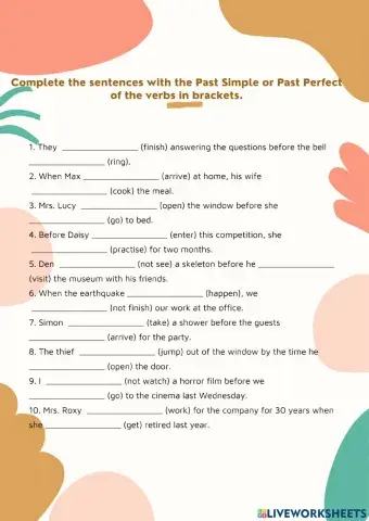 Past simple oorr past perfect??