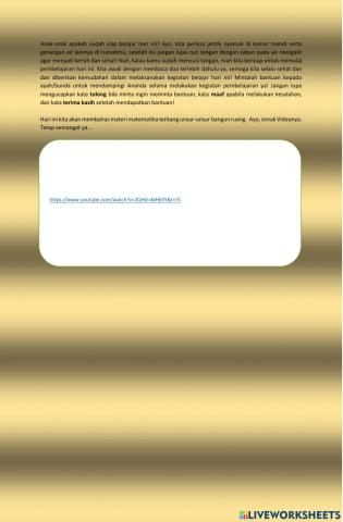 Unsur-unsur bangun ruang