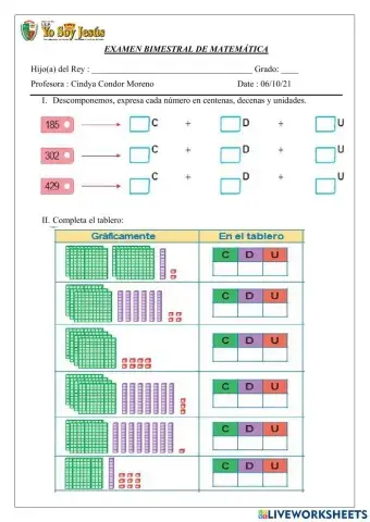 Evaluación de matemática
