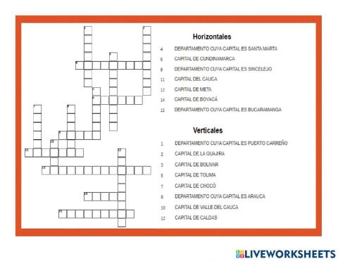 Departamento y capitales
