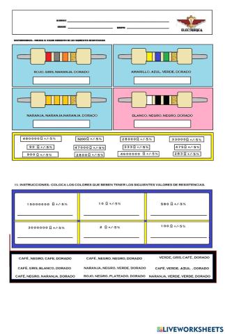 Codigo de color de resistencias