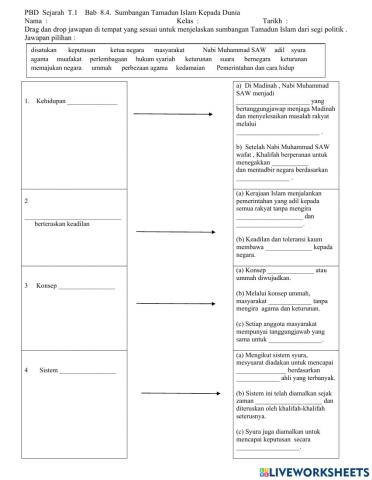 Sejarah T.1  Bab 8.4  Sumbangan Tamadun Islam Kepada Dunia