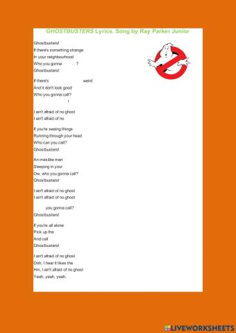 Ghostbusters Lyrics