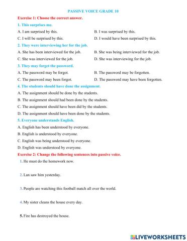 Passive voice (basic)
