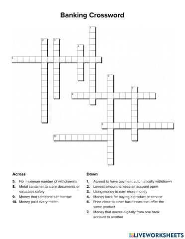 SB-Banking crossword