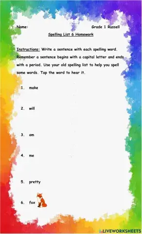 Writing Sentences