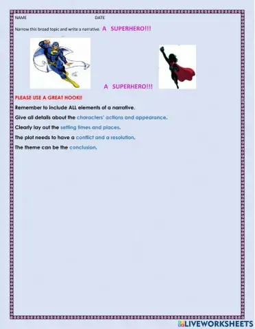 Narrative superhero!!!