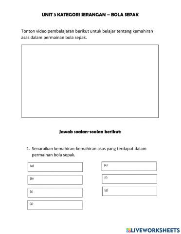 Bola Sepak - Kemahiran Asas