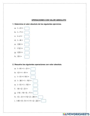 Recuperación Valor Absoluto
