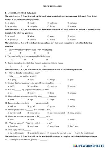 Mock test 4