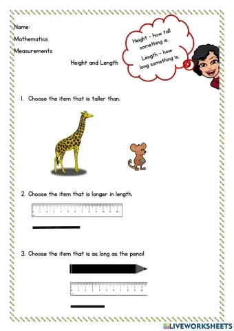 Measurements:Length and Height