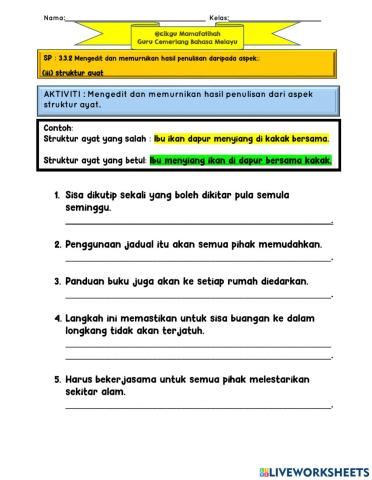 Jadual kutipan sisa