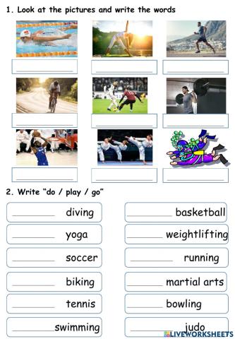 Sports - unit 4 - vocabs