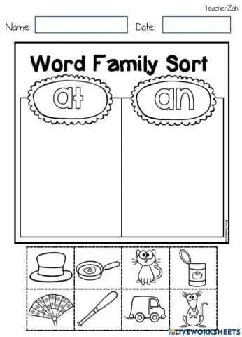 Word family sort