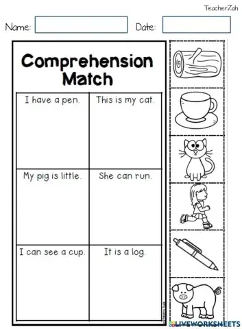 Comprehension match cvc