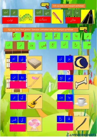 Suku Kata terbuka + tertutup