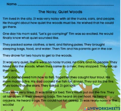The noisy, quiet woods
