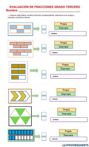 Evaluación de fracciones