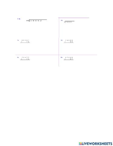 división y multiplicación 