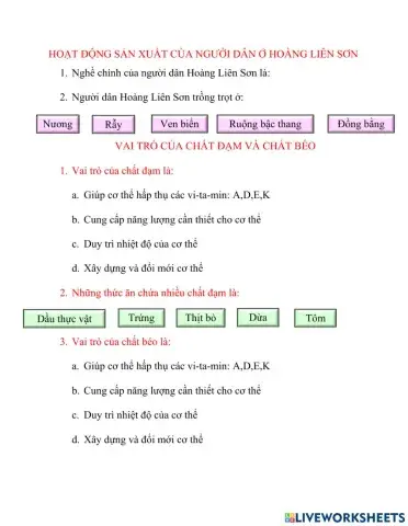 Khoa học - địa lí 8.10.21