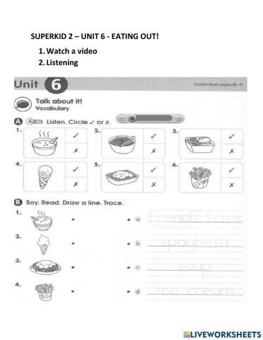 Eating out - spk 2- unit 6