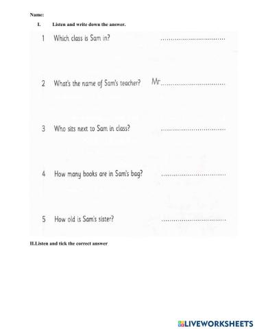 Midtern listening test