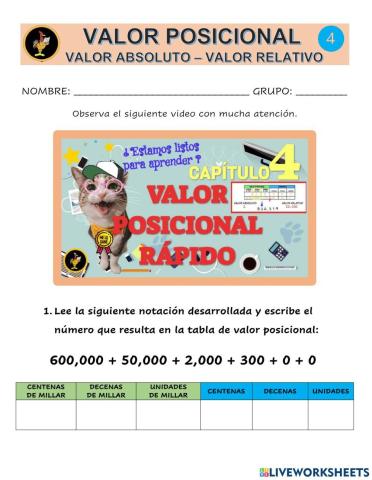Valor posicional capítulo 4